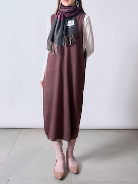 「SETUP7（セットアップセブン）のアイテム（ワンピース/ドレス）」を使った、setup7_womenさん（レディース・160cm）の秋コーディネート