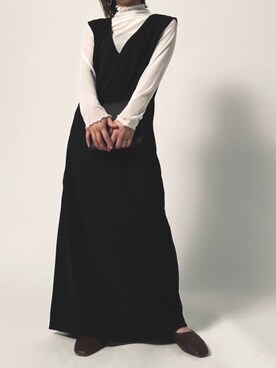 「スクエアトゥ」｜「アイテム（スリッポン）」を使った、setup7_womenさん（レディース・152cm）の春コーディネート