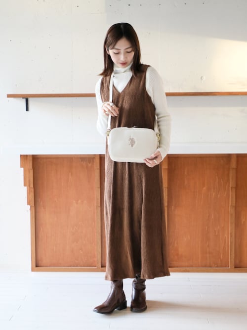 SETUP7（セットアップセブン） ワンピース 「SETUP7」Vネックミディ丈