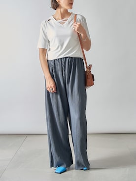 「SETUP7（セットアップセブン）のアイテム（トップス）」を使った、setup7_womenさん（レディース・160cm）の夏コーディネート