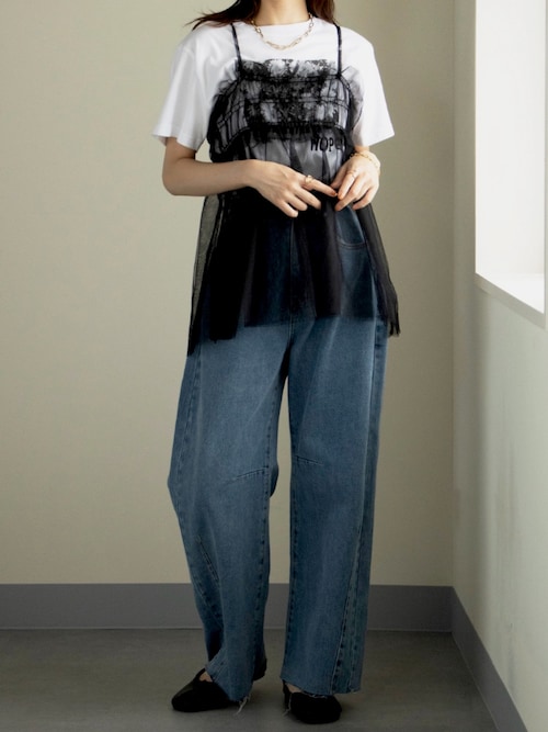 セール】【MAISON BREEZE】加工デニム カーブパンツ 223-703-3244 DTK