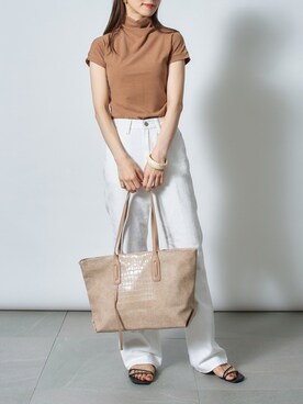 「ワントーンスタイル」｜setup7_womenさん（レディース・160cm）の夏コーディネート