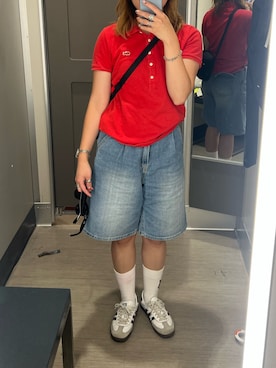 「LACOSTE（ラコステ）のアイテム」を使った、ゆさん（レディース・152cm）の秋コーディネート