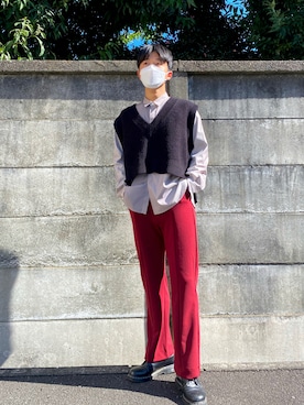 「Cuirs（キュイー）のアイテム（トップス）」を使った、IBchanさん（メンズ・174cm）の秋コーディネート