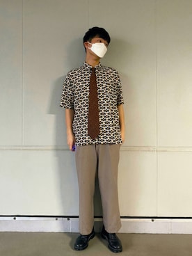 「Cuirs（キュイー）のアイテム（トップス）」を使った、IBchanさん（メンズ・174cm）の秋コーディネート