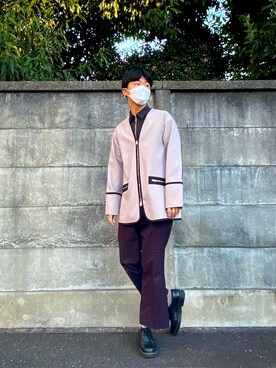 「PUBLIC TOKYO（パブリックトウキョウ）のアイテム（ブルゾン）」を使った、IBchanさん（メンズ・174cm）の秋コーディネート