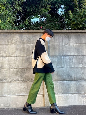 「mercibeaucoup,（メルシーボークー）のアイテム」を使った、IBchanさん（メンズ・174cm）の秋コーディネート