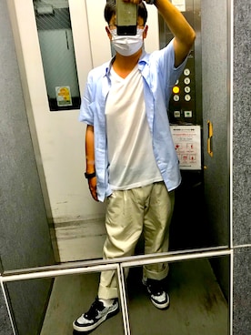 「COACH（コーチ）のアイテム（スニーカー）」を使った、ラム肉さん（メンズ・169cm）の夏コーディネート