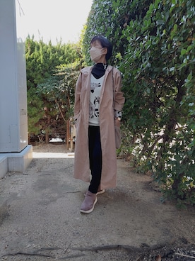 「秋色コーデ」｜「アイテム（ジャケット/アウター）」を使った、たかちゃんさん（レディース・157cm）の秋コーディネート
