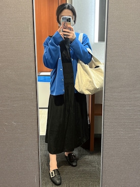 「アイテム（シュシュ、グレー系）」を使った、冬ビビ/FTﾌｪﾐﾆﾝ/骨格ﾅﾁｭﾗﾙさん（レディース・156cm）の秋コーディネート