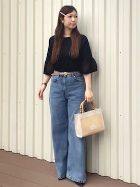 「OPAQUE.CLIP（オペークドットクリップ）のアイテム」を使った、𝘙𝘢𝘮𝘶さん（レディース・158cm）の春コーディネート