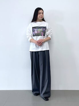 「ロンT」｜moriさん（レディース・157cm）の冬コーディネート