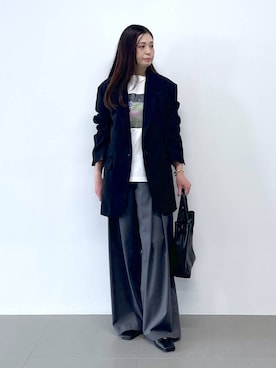 「ロンT」｜moriさん（レディース・157cm）の冬コーディネート
