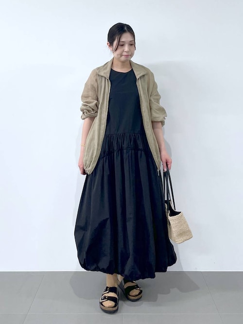 BABYLONE バビロン ラミーシアージップブルゾン リネン ブラック BABYLONE バビロン ラミーシアージップブルゾン リネン ブラック