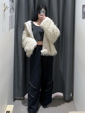 「海外系ファッション」｜「アイテム（ブルゾン）」を使った、misakiさん（レディース・166cm）の冬コーディネート