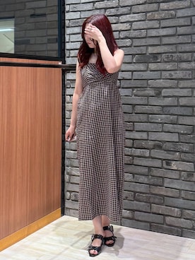 「PAGEBOY（ページボーイ）のアイテム（ワンピース）」を使った、misakiさん（レディース・166cm）の夏コーディネート
