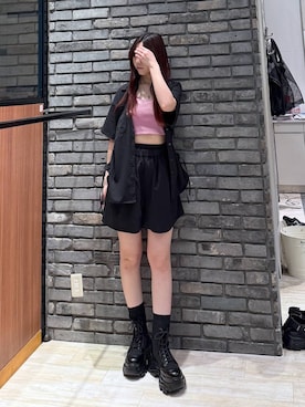 「PAGEBOY（ページボーイ）のアイテム（パンツ）」を使った、misakiさん（レディース・166cm）の春コーディネート