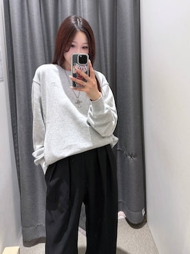 「PBLIM（ページボーイリム）のアイテム（Tシャツ/カットソー）」を使った、misakiさん（レディース・166cm）の秋コーディネート