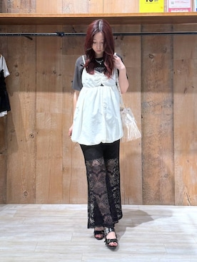 「PAGEBOY（ページボーイ）のアイテム（ワンピース）」を使った、misakiさん（レディース・166cm）の夏コーディネート
