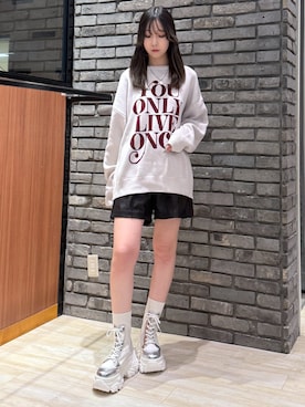 「ブルべ夏」｜「アイテム（ブーツ）」を使った、misakiさん（レディース・166cm）の冬コーディネート