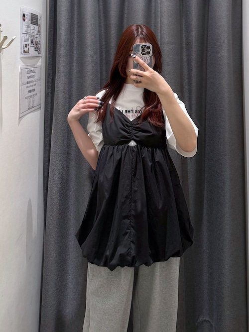 新品 【値下げok】メルシーボークー バルーンスカート ワンピ ミニドレス 緑 新品 未使用【値下げok】メルシーボークー バルーンスカート