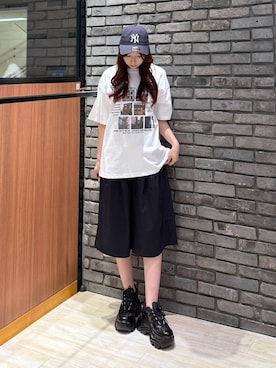 「PAGEBOY（ページボーイ）のアイテム（帽子）」を使った、misakiさん（レディース・166cm）の春コーディネート