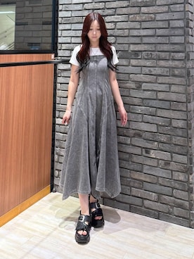 「PAGEBOY（ページボーイ）のアイテム（ワンピース）」を使った、misakiさん（レディース・166cm）の夏コーディネート