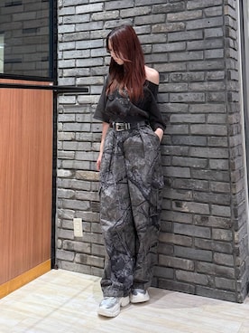 「アイテム（カーゴパンツ）」を使った、misakiさん（レディース・166cm・20代）の夏コーディネート