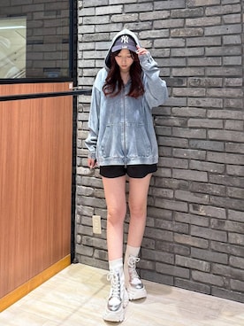 「PAGEBOY（ページボーイ）のアイテム（帽子）」を使った、misakiさん（レディース・166cm）の春コーディネート