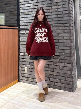 「PBLIM（ページボーイリム）のアイテム」を使った、misakiさん（レディース・166cm）の冬コーディネート