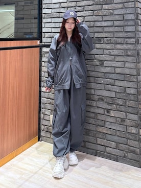 「PAGEBOY（ページボーイ）のアイテム（キャップ）」を使った、misakiさん（レディース・166cm）の夏コーディネート