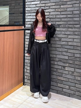 「PAGEBOY（ページボーイ）のアイテム（パンツ）」を使った、misakiさん（レディース・166cm）の春コーディネート