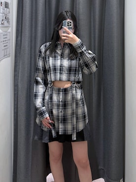 「韓国コーデ」｜「アイテム（ワンピース/ドレス）」を使った、misakiさん（レディース・166cm）の冬コーディネート