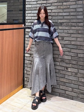 「PBLIM（ページボーイリム）のアイテム」を使った、misakiさん（レディース・166cm）の夏コーディネート