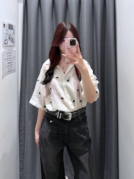 「PAGEBOY（ページボーイ）のアイテム（スラックス）」を使った、misakiさん（レディース・166cm）の春コーディネート