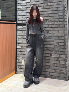 「アイテム（チャーム）」を使った、misakiさん（レディース・166cm）の秋コーディネート