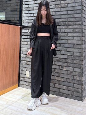 「韓国」｜「アイテム（ジャケット/アウター）」を使った、misakiさん（レディース・166cm）の冬コーディネート