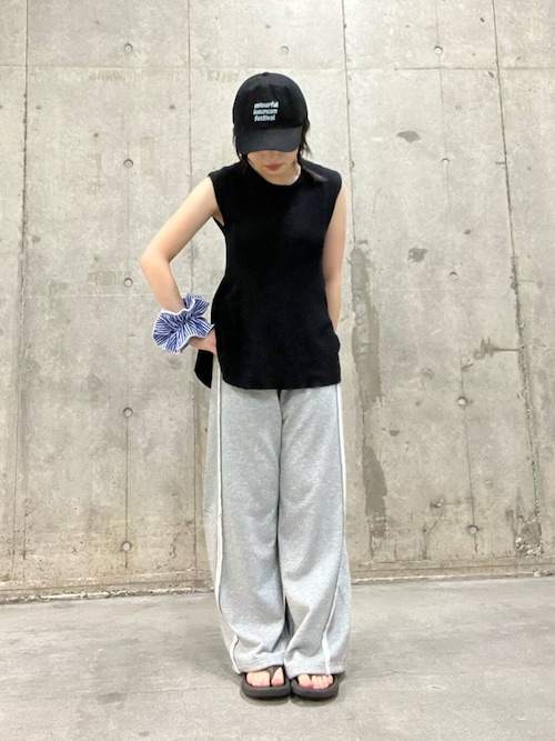 ストライプボリュームシュシュ