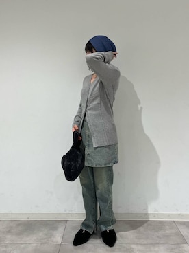 「SENSE OF PLACE by URBAN RESEARCH（センスオブプレイスバイアーバンリサーチ）のパッチワークVネックカーディガン（カーディガン/ボレロ）」を使った、likel1yさん（レディース・152cm）の秋コーディネート