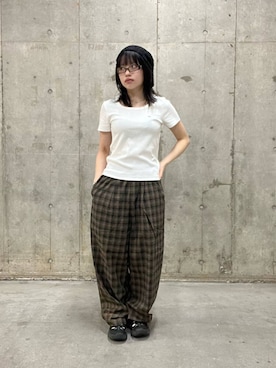 「SMELLY（スメリー）のアイテム（帽子）」を使った、likel1yさん（レディース・152cm）の夏コーディネート