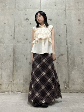 「アイテム（メガネ）」を使った、likel1yさん（レディース・152cm）の夏コーディネート