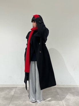 「アイテム（手袋、レッド系）」を使った、likel1yさん（レディース・152cm）の秋コーディネート