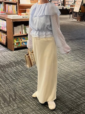 「Heather（ヘザー）のアイテム（トップス）」を使った、miwakana1011さん（レディース・154cm）の春コーディネート