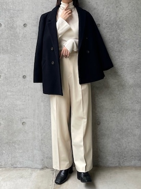 「STUDIOUS（ステュディオス）のアイテム（ブーツ）」を使った、yukiomochiさん（レディース・158cm）の冬コーディネート