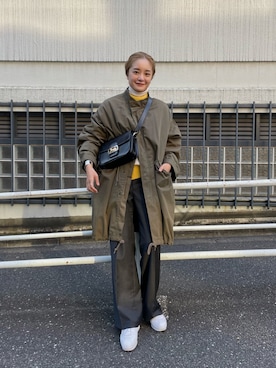 「SHENERY」｜「アイテム（モッズコート）」を使った、kawashima_164cmさん（レディース・164cm）の秋コーディネート