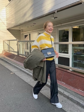 「SHENERY」｜「アイテム（モッズコート）」を使った、kawashima_164cmさん（レディース・164cm）の秋コーディネート