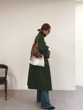 「SHENERY」｜「アイテム（その他アウター）」を使った、kawashima_164cmさん（レディース・164cm）の秋コーディネート