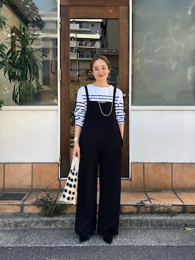 「SHENERY」｜「アイテム（サロペット/オーバーオール）」を使った、kawashima_164cmさん（レディース・164cm）の春コーディネート