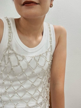 「アイテム（その他トップス、シルバー系）」を使った、kawashima_164cmさん（レディース・164cm）の夏コーディネート