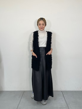 「アイテム（ネックレス）」を使った、kawashima_164cmさん（レディース・164cm）の冬コーディネート